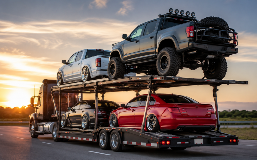 Transporte de veículos modificados: rebaixados, picapes e off-road